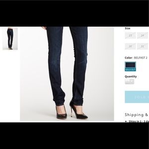 Hudson Collin Flap Skinny Jean sz 26